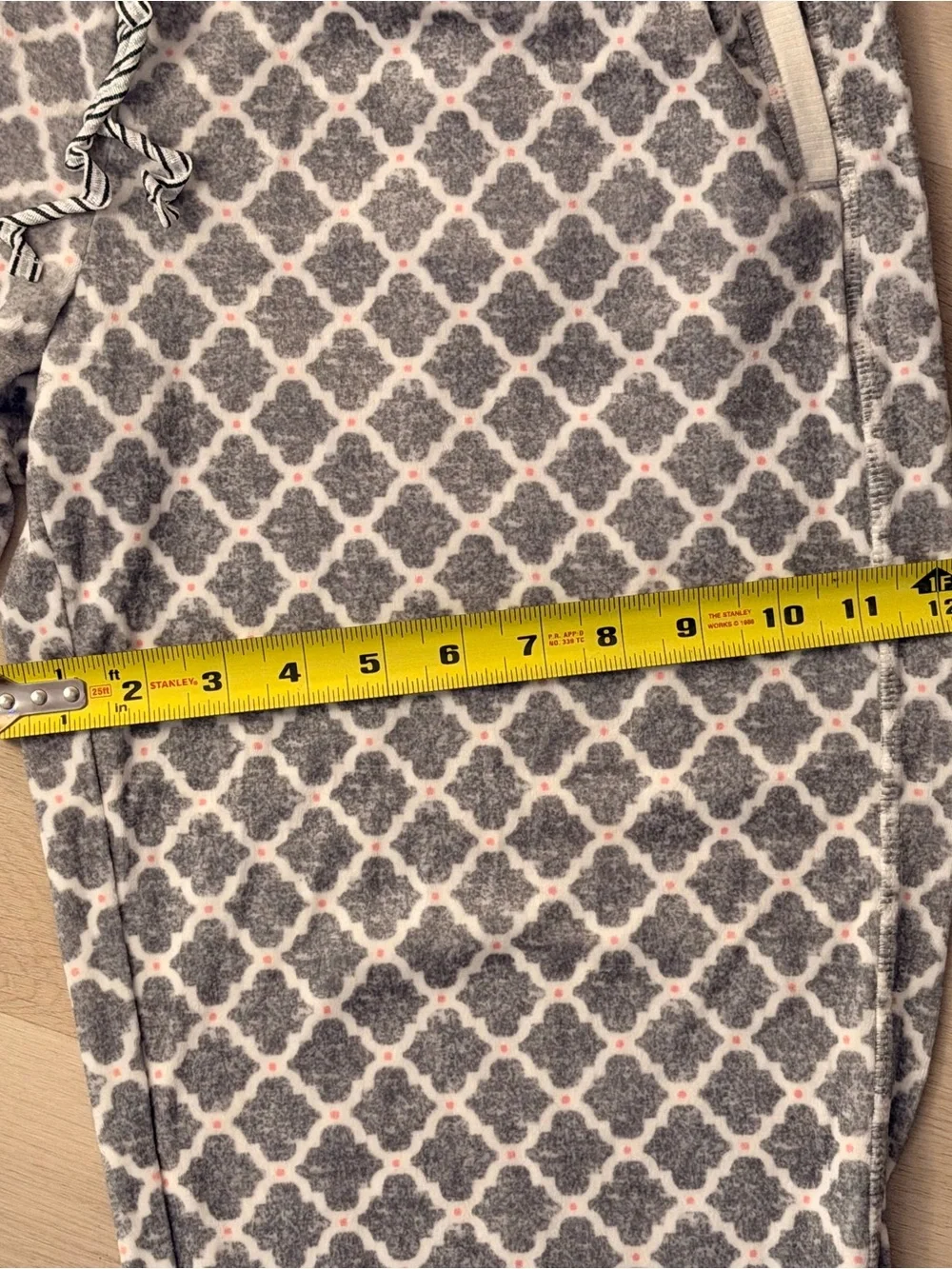 Nautica Gray and Cream Patterned Women's Long-Sleeve Pajama Set